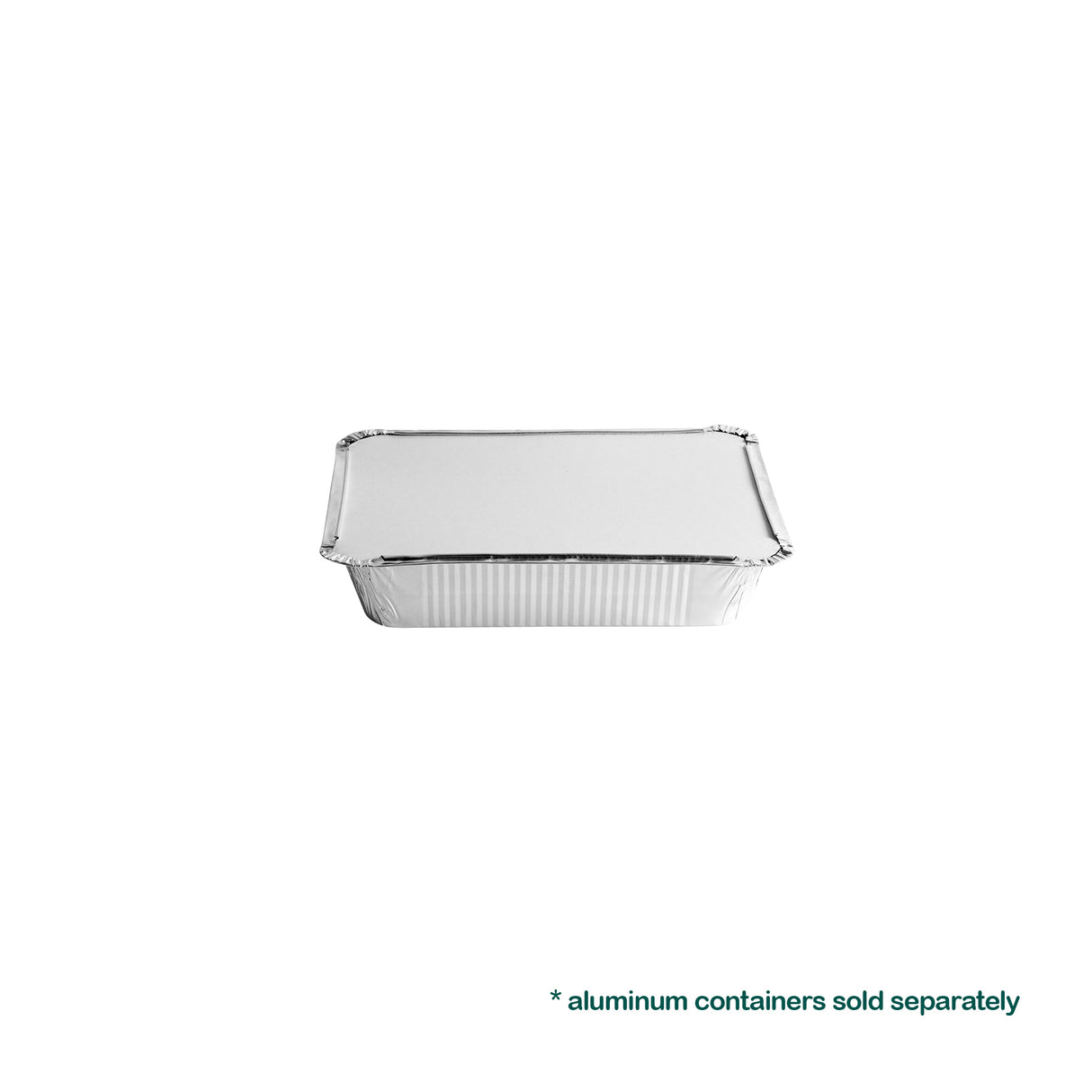 Laminated Lids for 2.25LB Aluminum Oblong Containers, 500 pcs