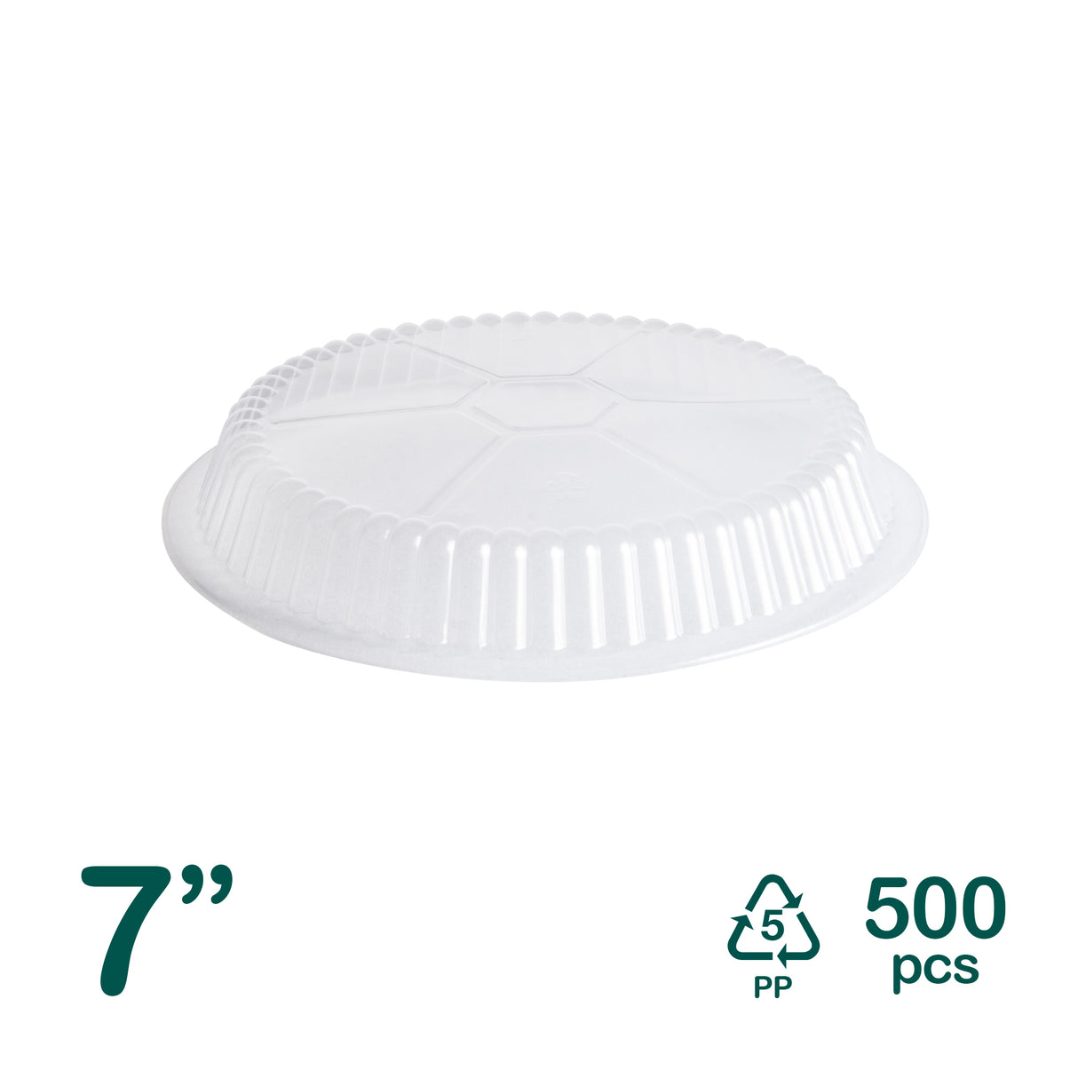 7 inch Plastic Dome Lids for Round Aluminum Containers, 1000 pcs