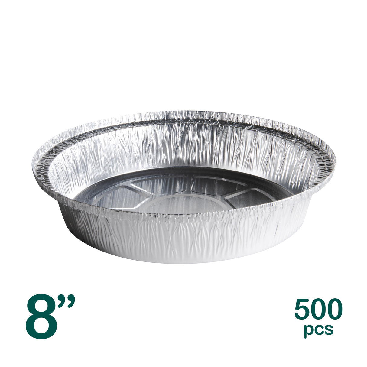 8 inch Aluminum Round Containers, 500 pcs