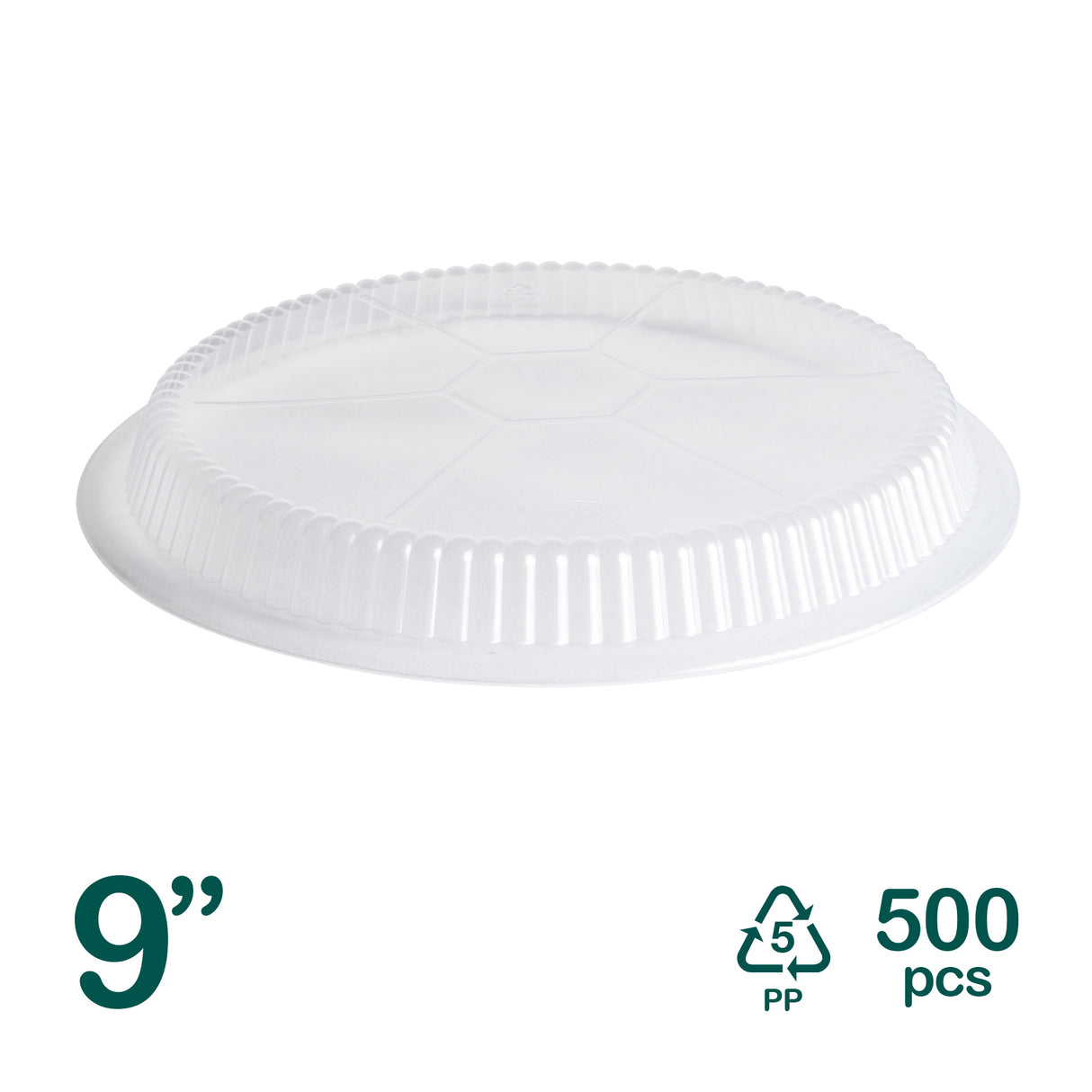 9 inch Plastic Dome Lids for Round Aluminum Containers, 1000 pcs