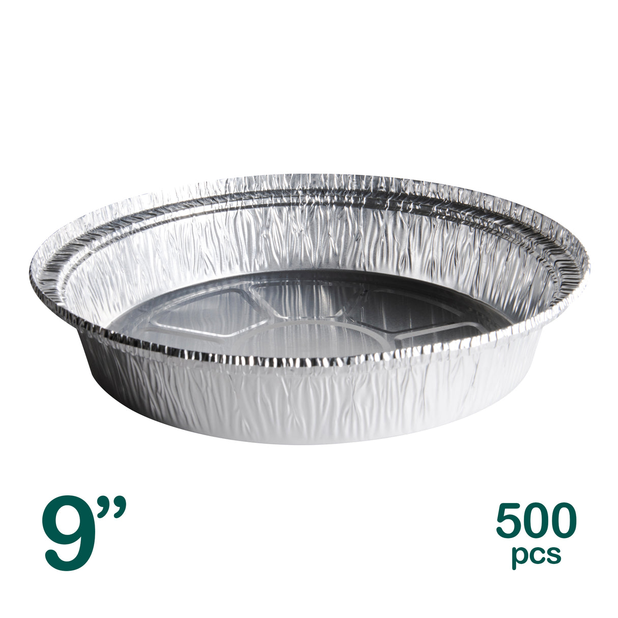 9 inch Aluminum Round Containers, 500 pcs