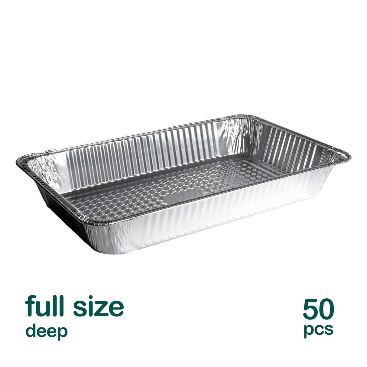 Full Size Aluminum Steam Pans, Deep, 50 pcs