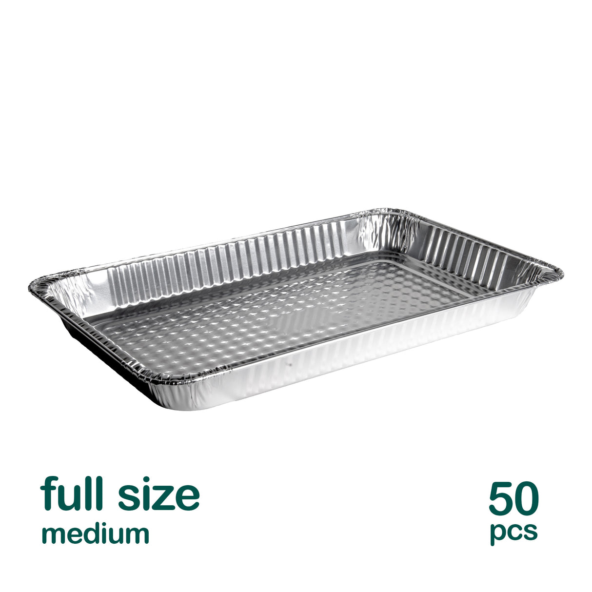 Full Size Aluminum Steam Pans, Medium, 50 pcs