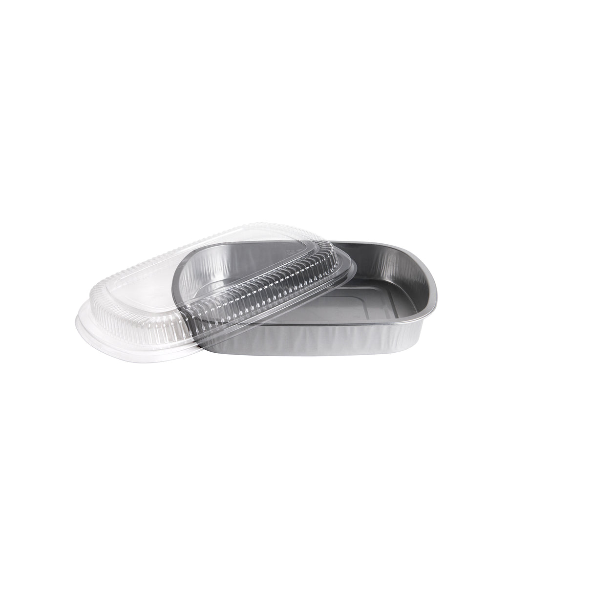 25oz Aluminum Smooth Wall Containers with Lids, 100 sets