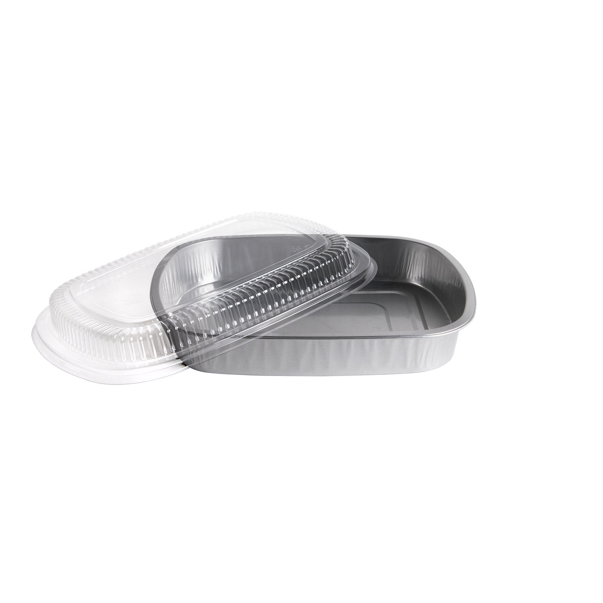 45oz Aluminum Smooth Wall Containers with Lids, 50 sets