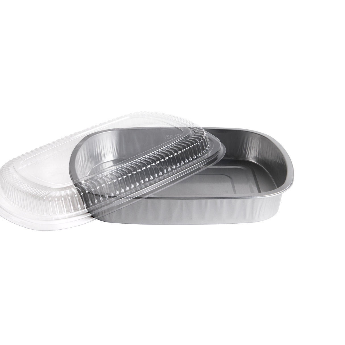 60oz Aluminum Smooth Wall Containers with Lids, 50 sets