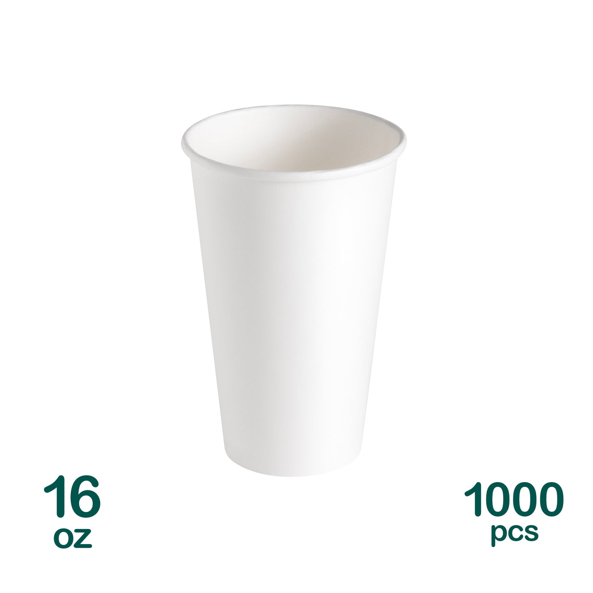 16oz Paper Cups, 1000 pcs