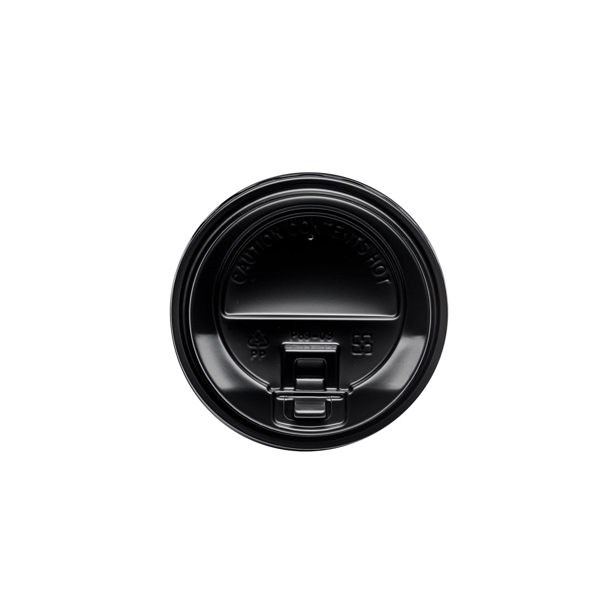 80mm Black PP Lids for 8oz Paper Cups, 1000 pcs