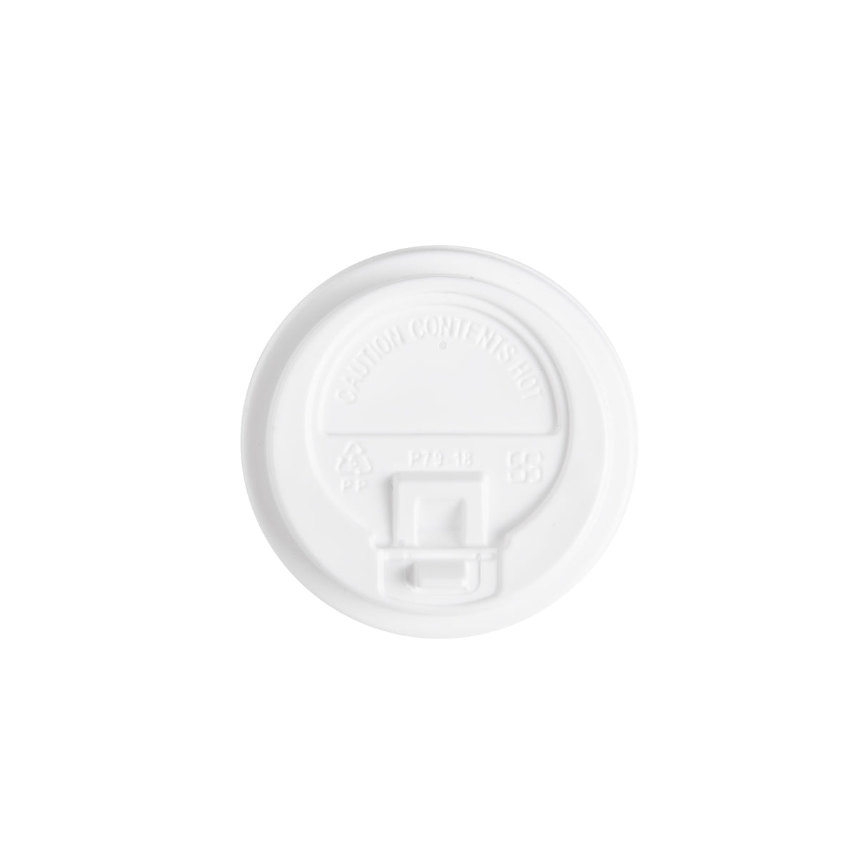 80mm White PP Lids for 8oz Paper Cups, 1000 pcs