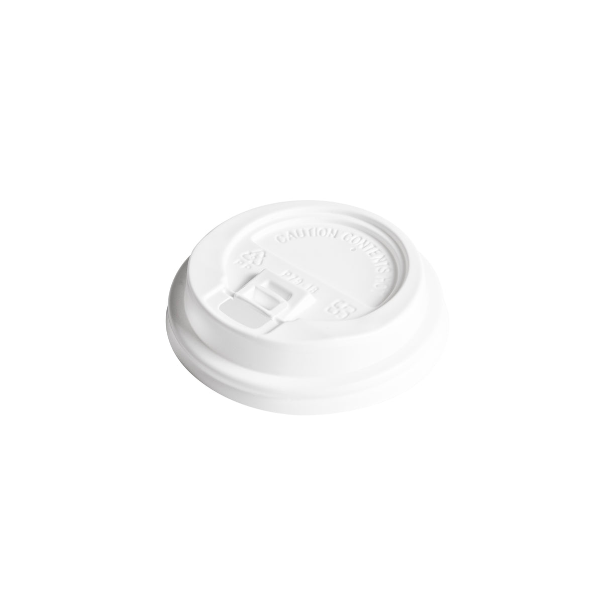 80mm White PP Lids for 8oz Paper Cups, 1000 pcs