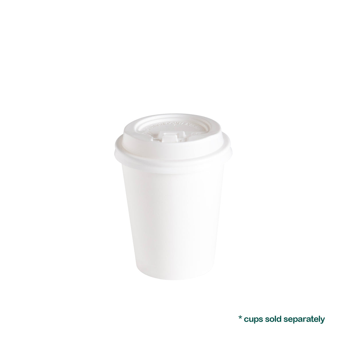 80mm White PP Lids for 8oz Paper Cups, 1000 pcs