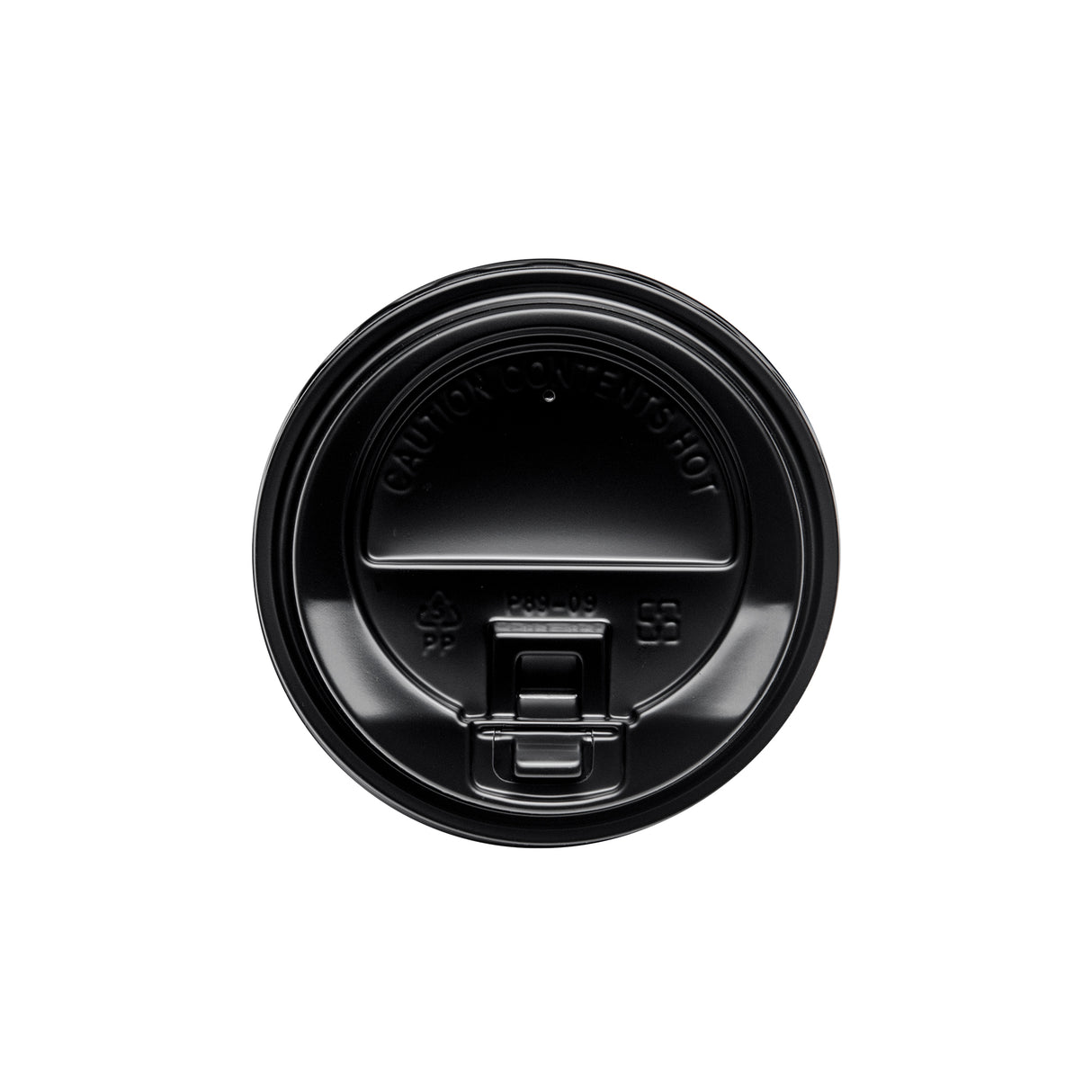90mm Black PP Lids for 12oz 16oz 22oz Paper Cups, 1000 pcs