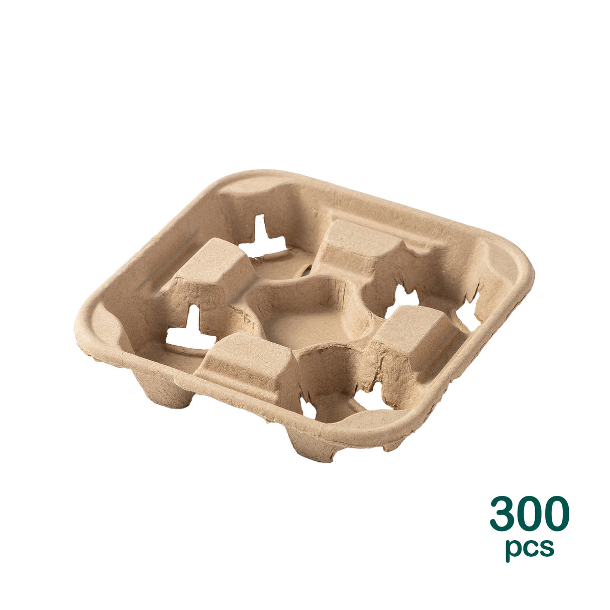 Natural 4-Cup Drink Holder, Drink Tray, 300 pcs