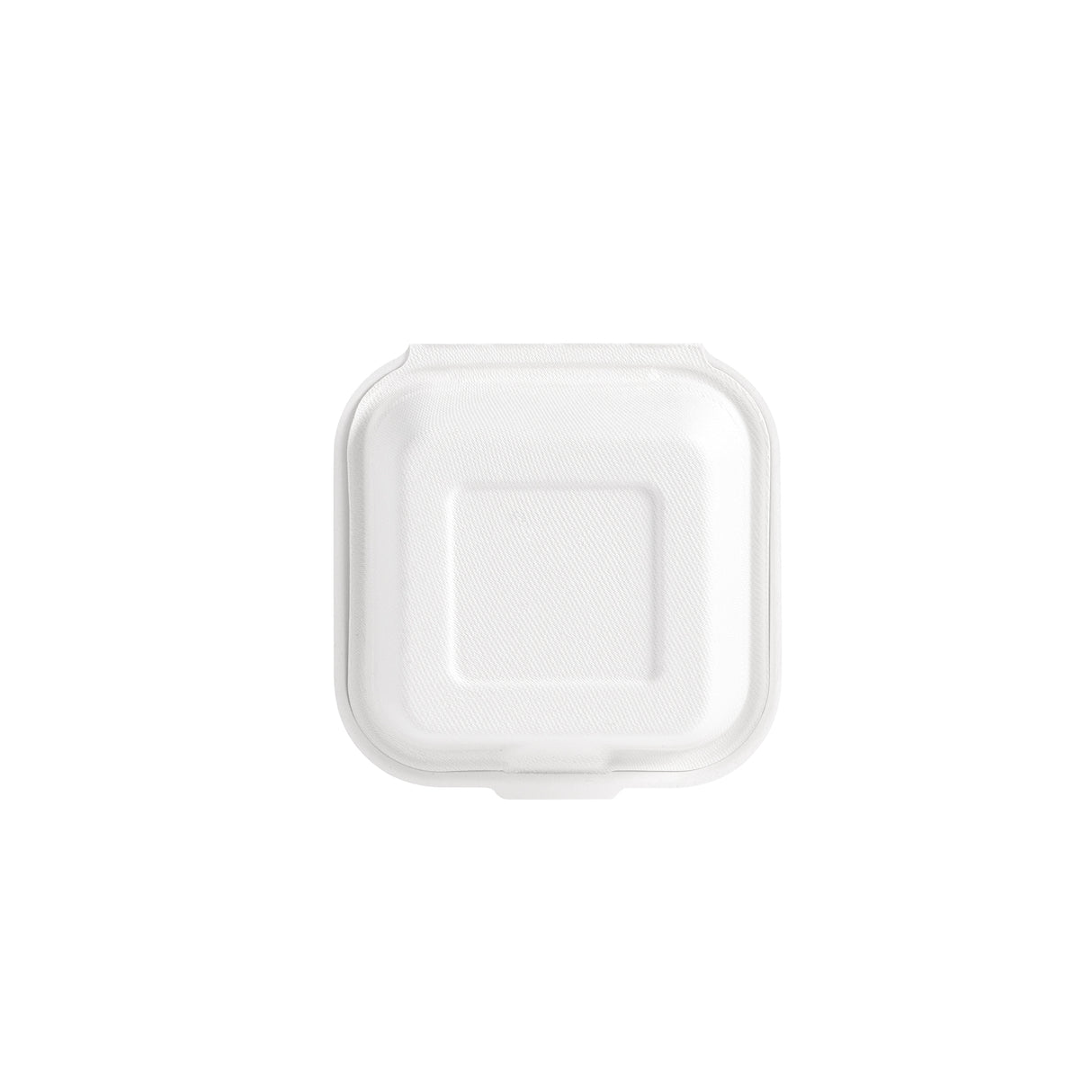 6 inch White Bagasse Clamshell Containers, 500 pcs