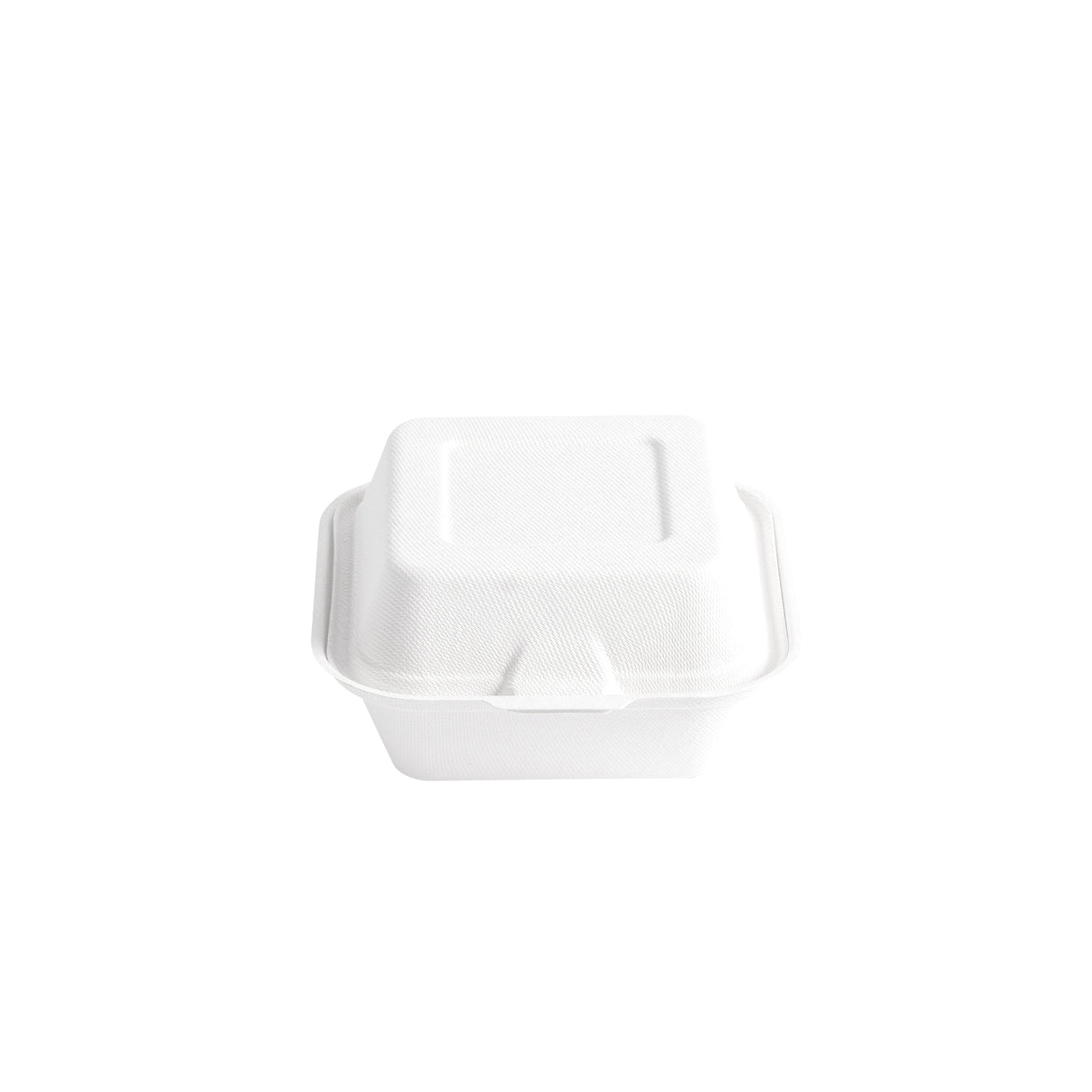 6 inch White Bagasse Clamshell Containers, 500 pcs