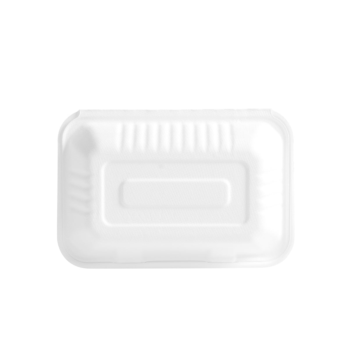 9x6 inch White Bagasse Clamshell Containers, 200 pcs