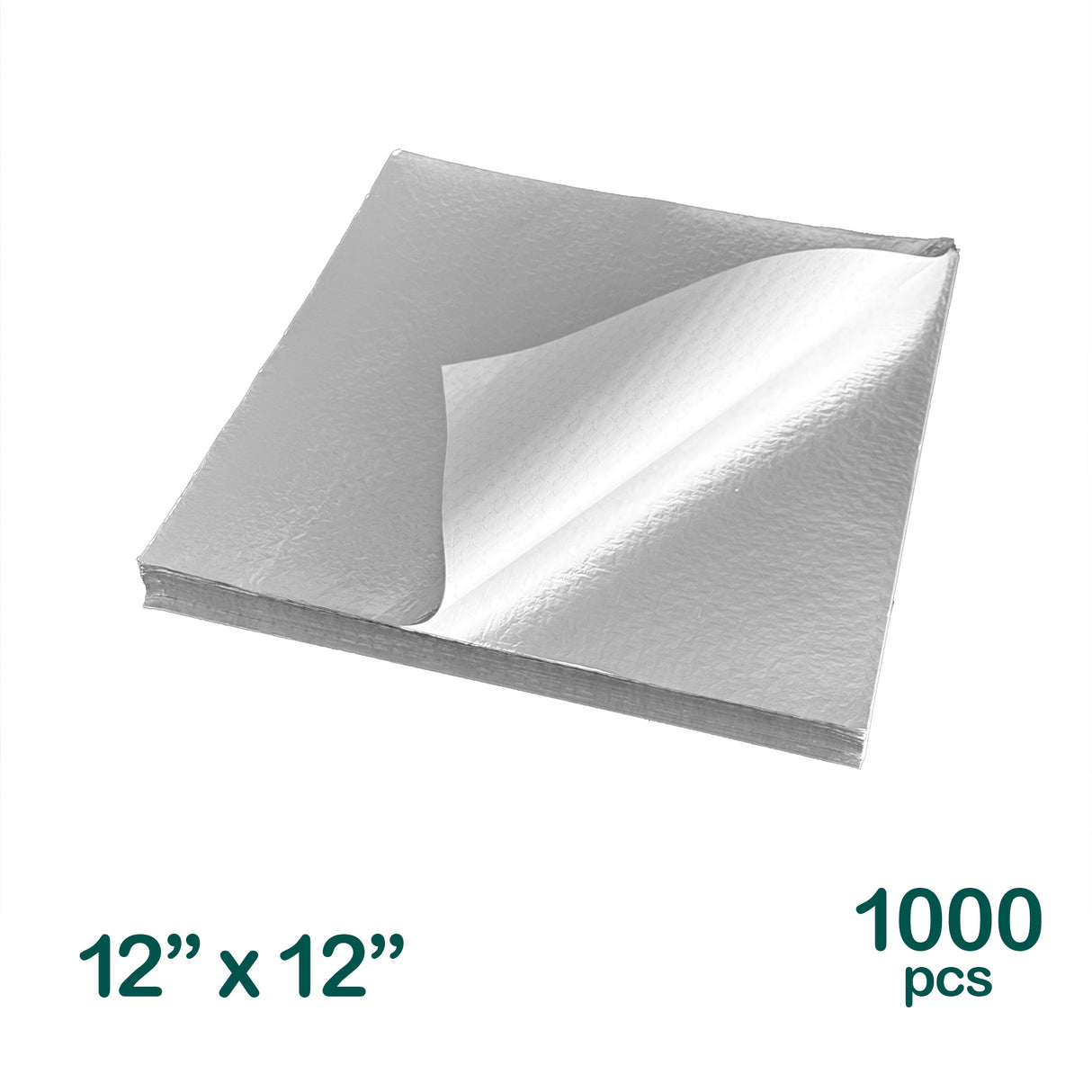 12 x 12 inch Insulated Foil Wrap, 1000 pcs