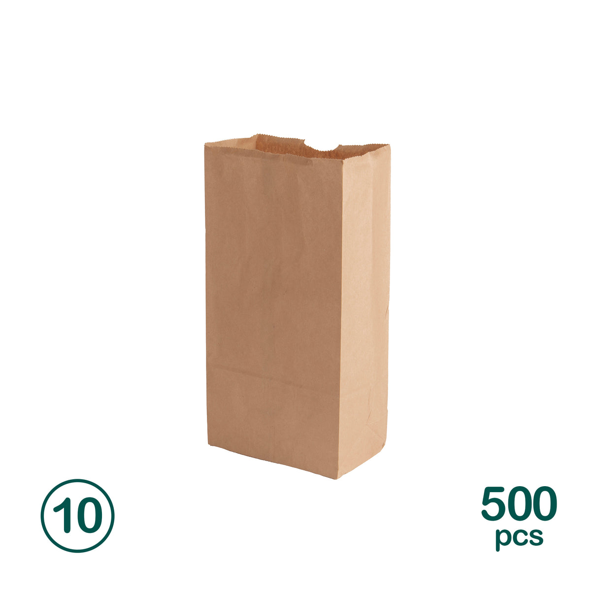 10LB Kraft Paper Bags, 500 pcs