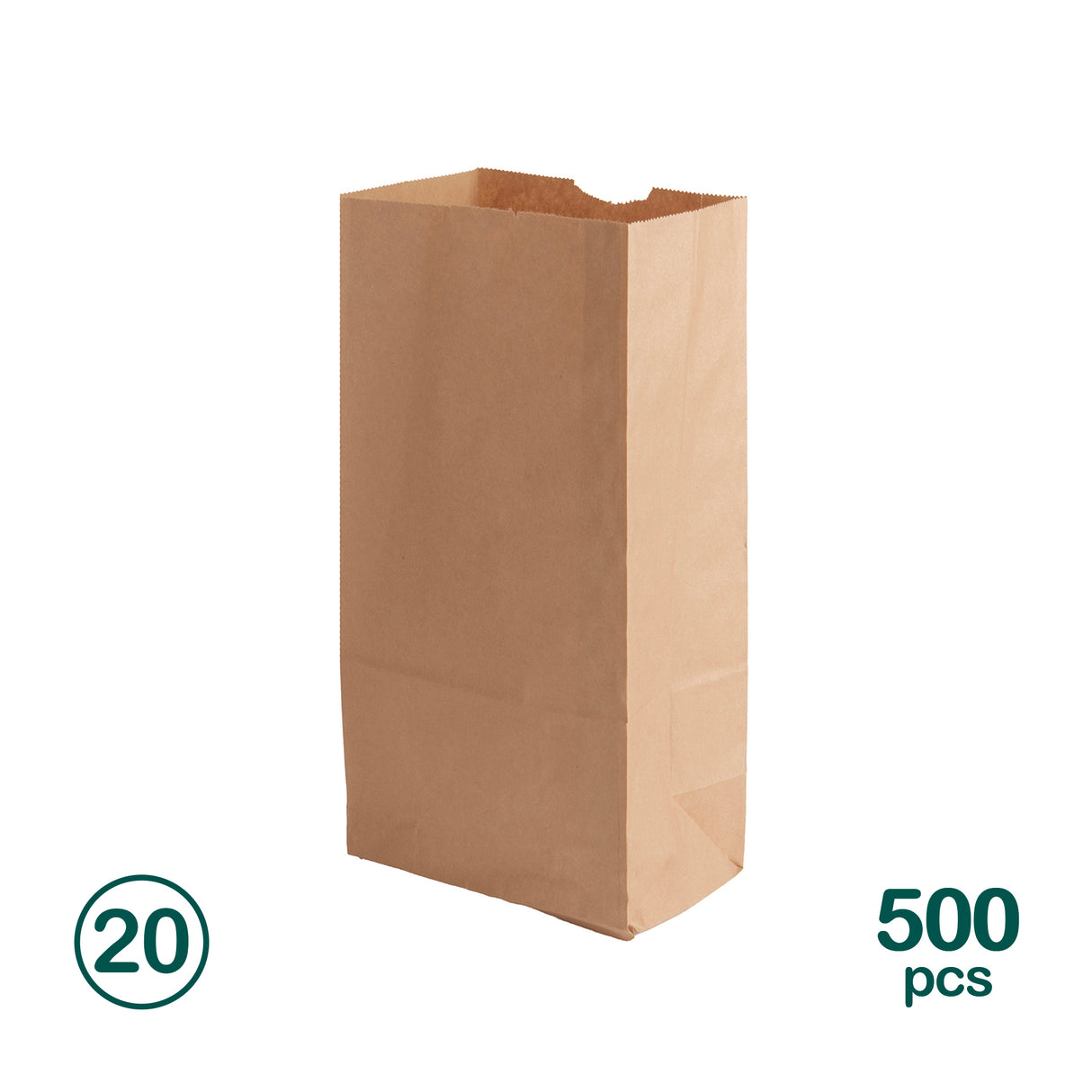 20LB Kraft Paper Bags, 500 pcs