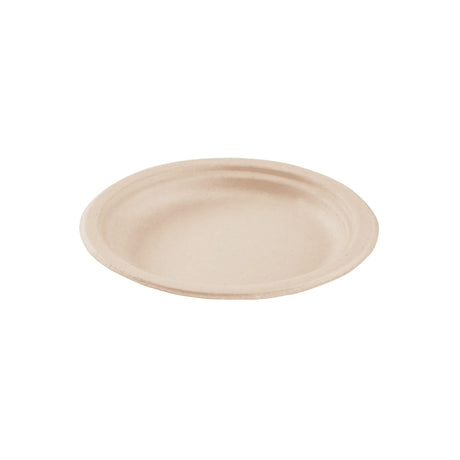 7 inch Bagasse Round Plates in Natural Colour, 1000 pcs