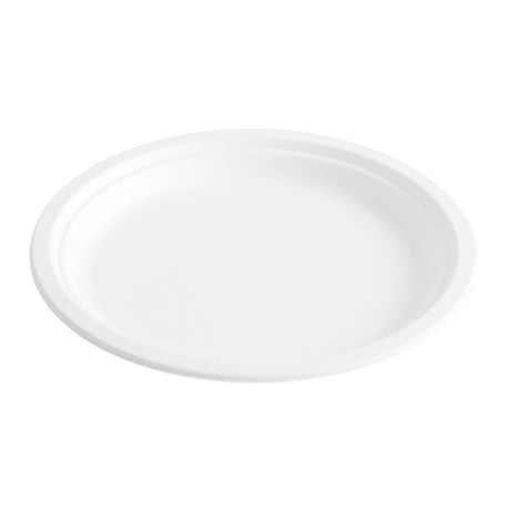 10 inch White Bagasse Round Plates, 500 pcs