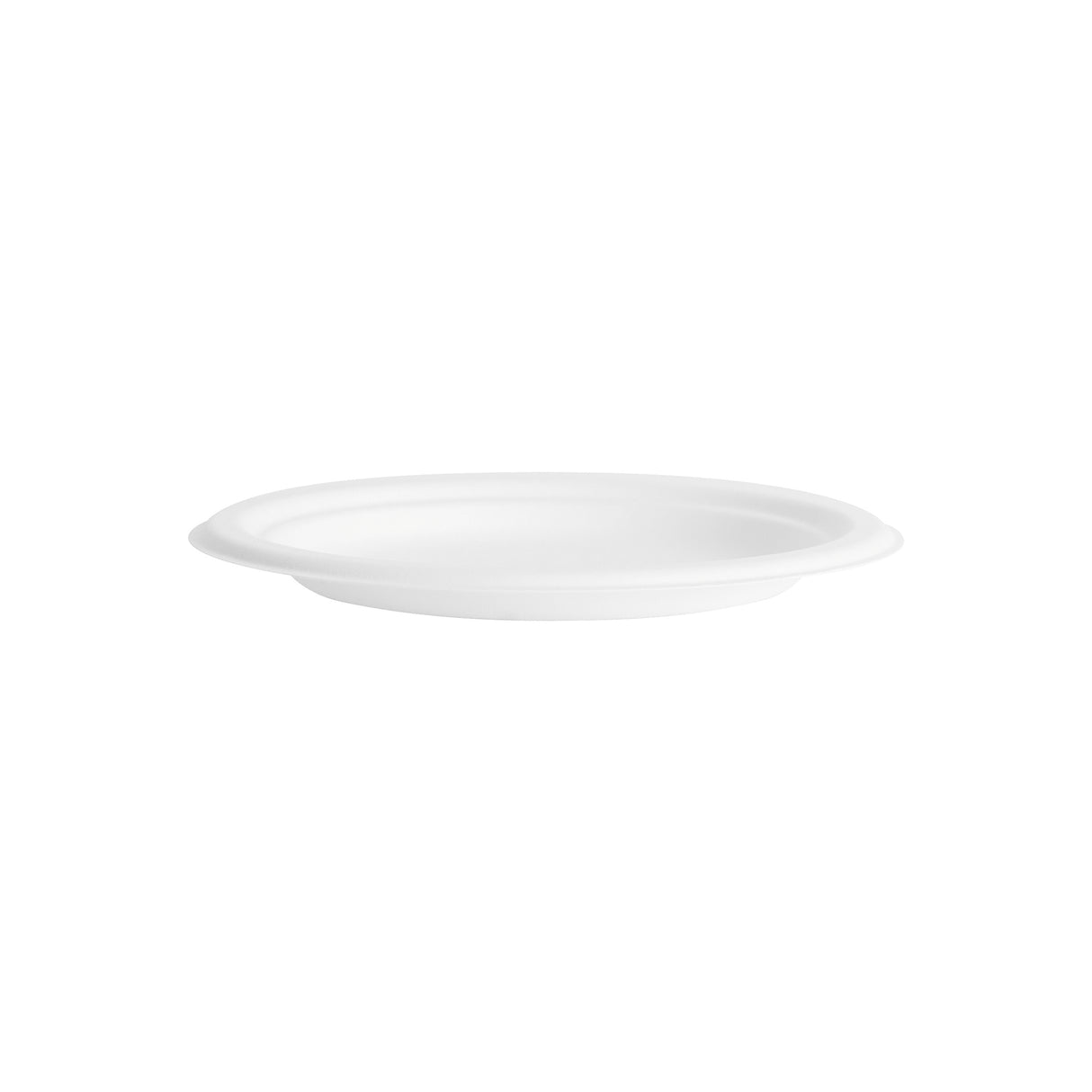7 inch White Bagasse Round Plates, 1000 pcs