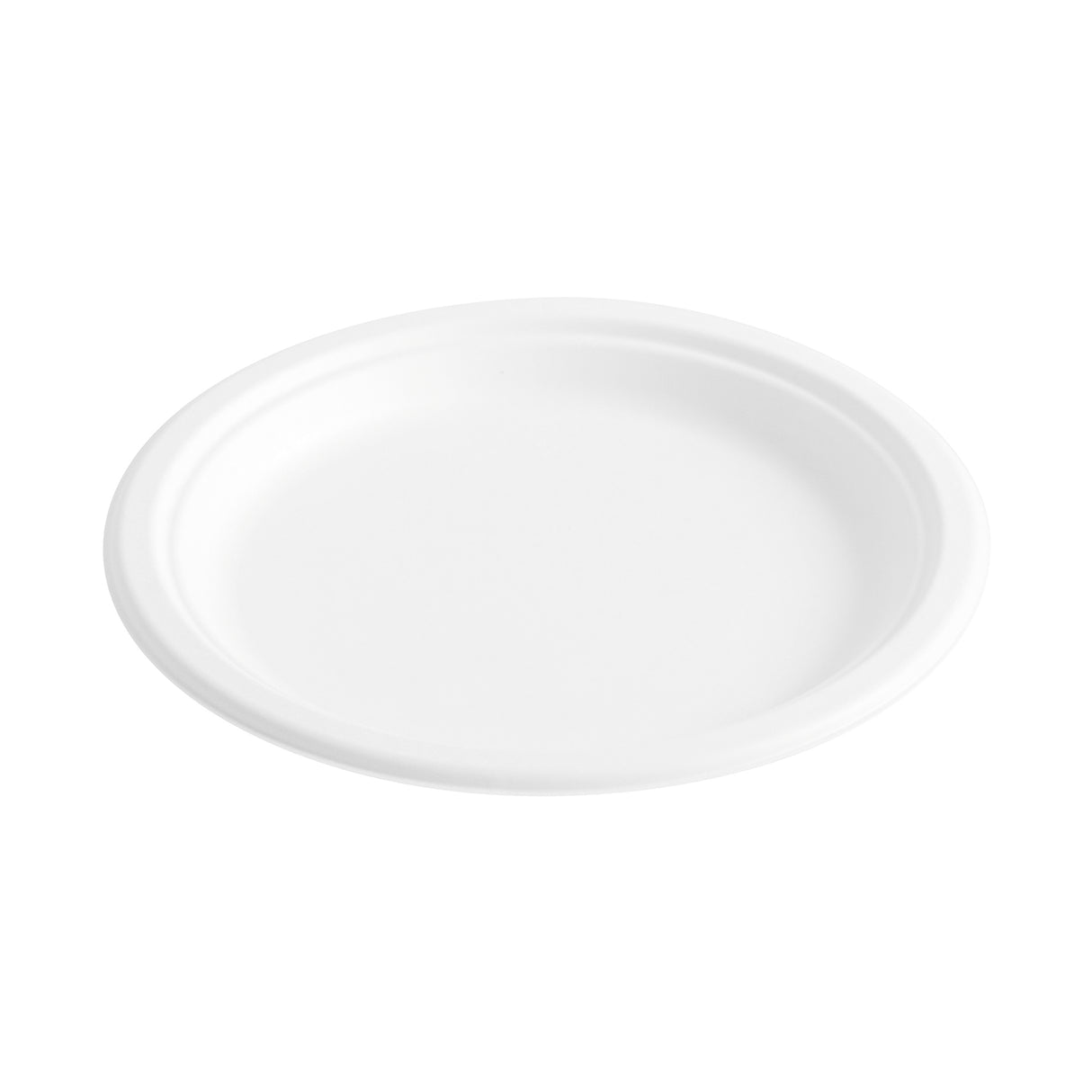 9 inch White Bagasse Round Plates, 500 pcs