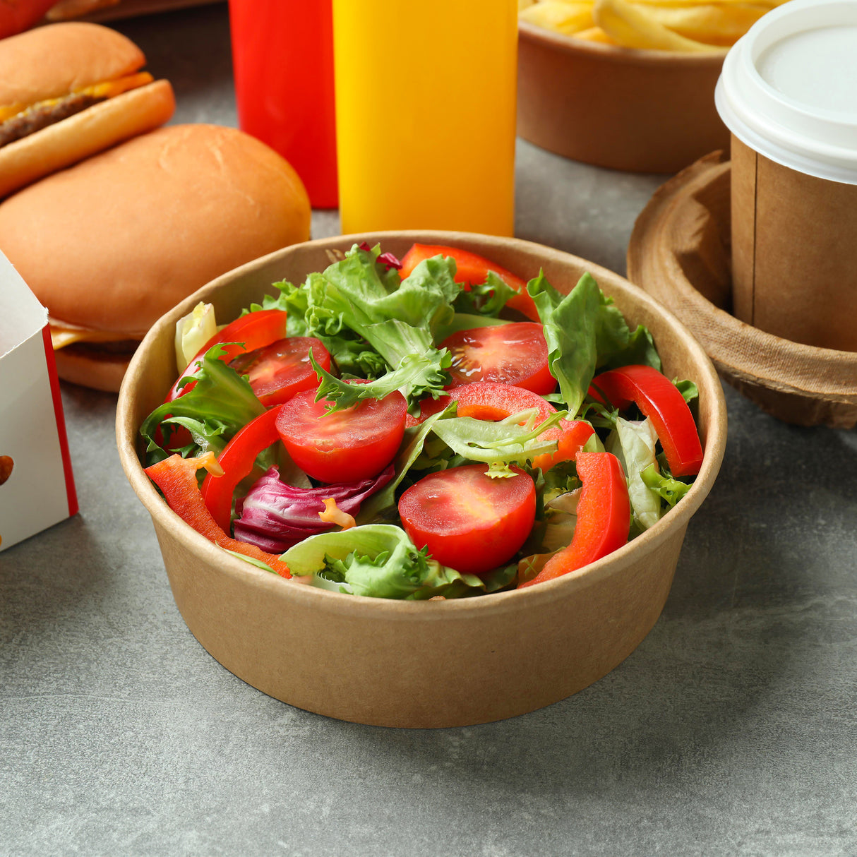 44oz Kraft Bowls, 600 pcs