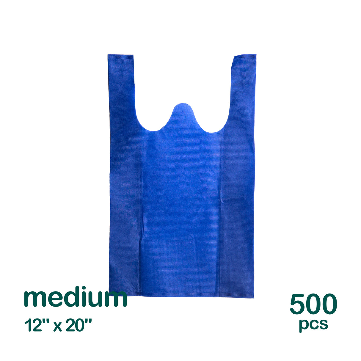 Medium Navy Reusable Non-Woven Bags, 500 pcs
