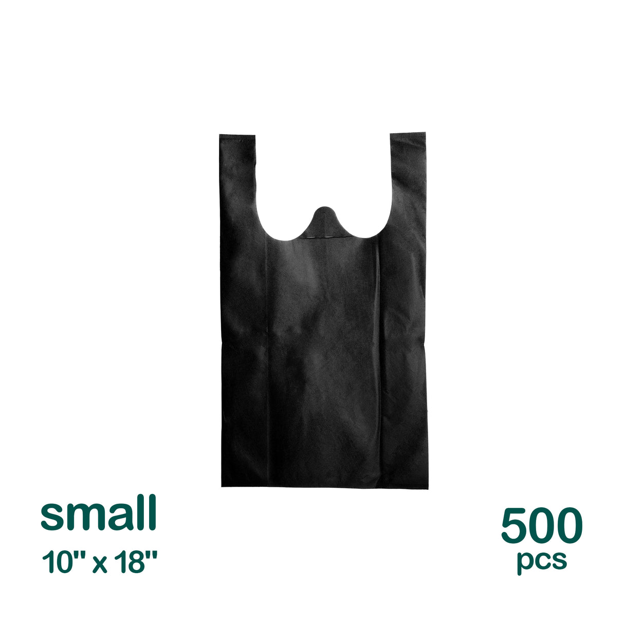 Small Black Reusable Non-Woven Bags, 500 pcs
