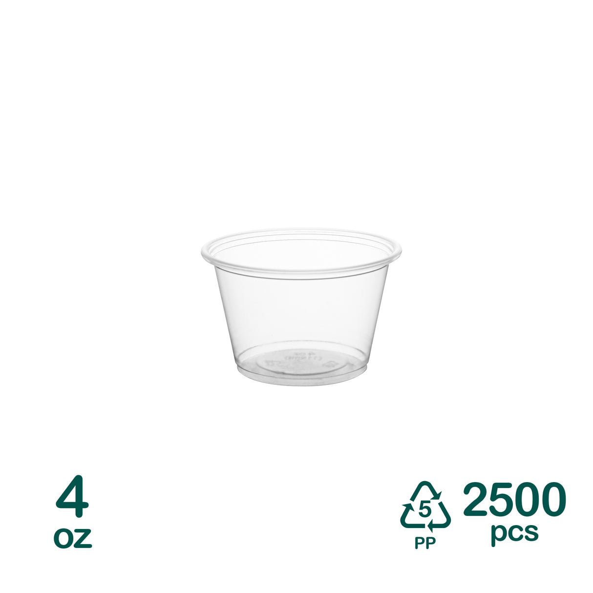 4oz Plastic Portion Cups, 2500 pcs