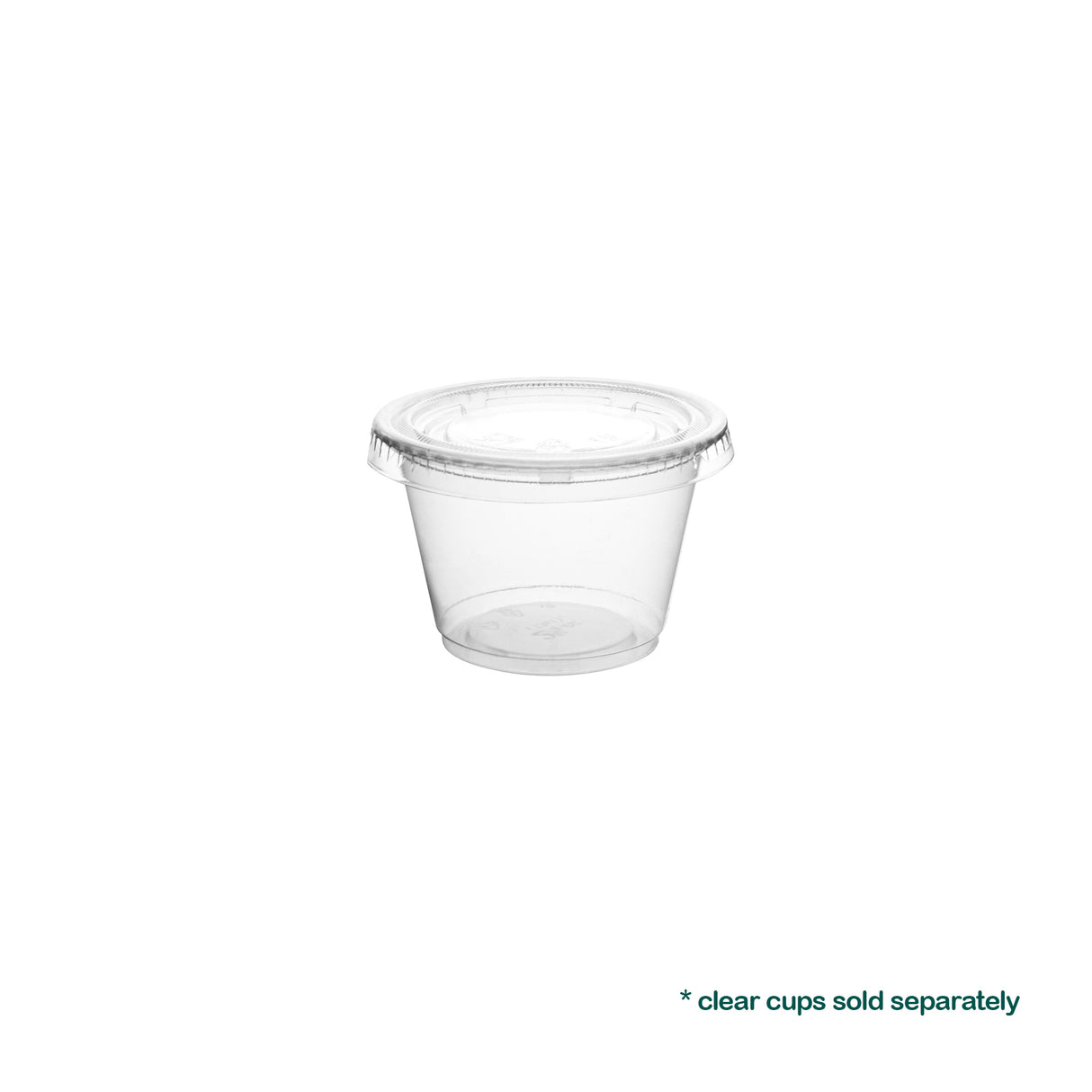 62mm Clear PET Lids for 1.5oz 2oz 2.5oz Portion Cups, 2500 pcs