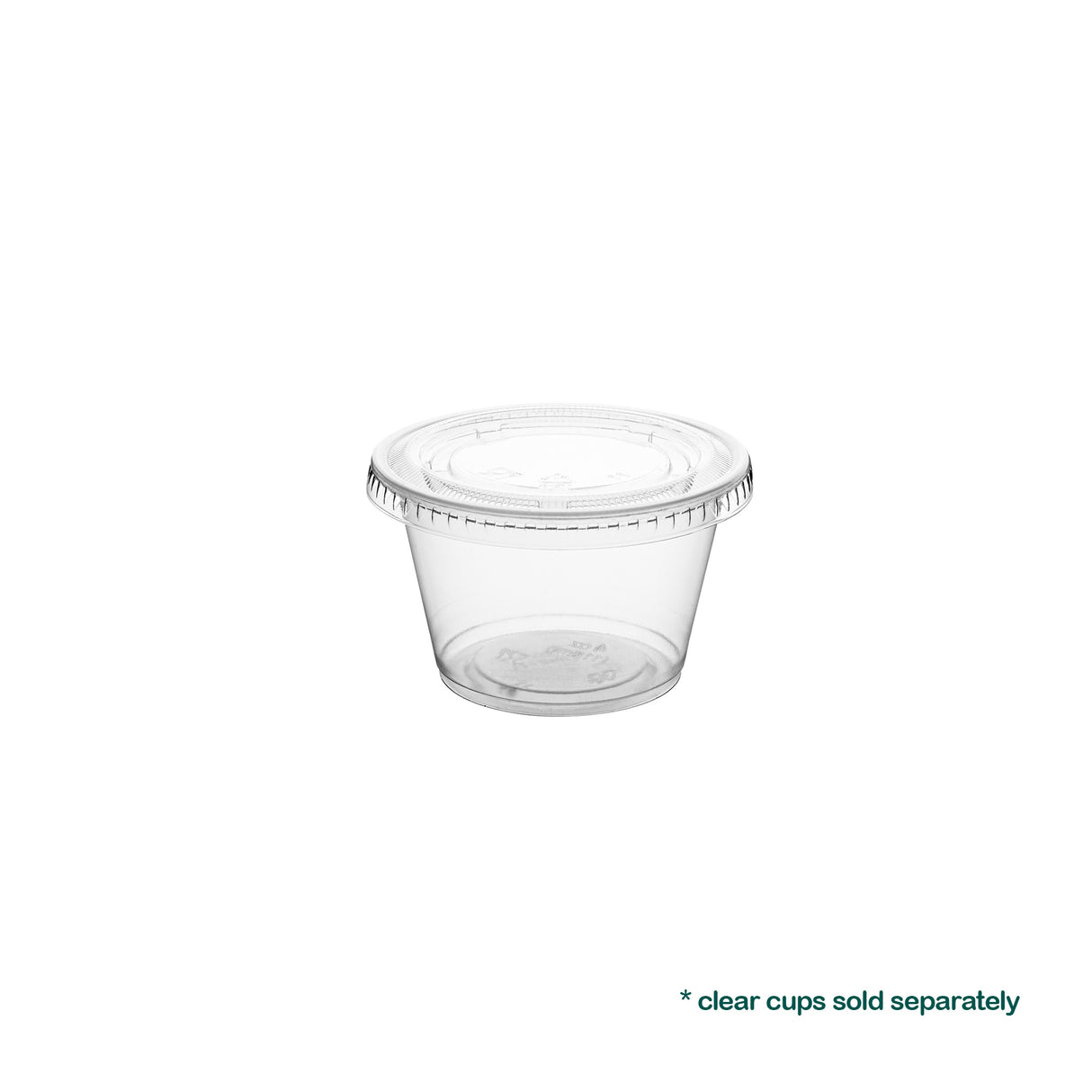 74mm Clear PET Lids for 3.25oz 4oz Portion Cups, 2500 pcs