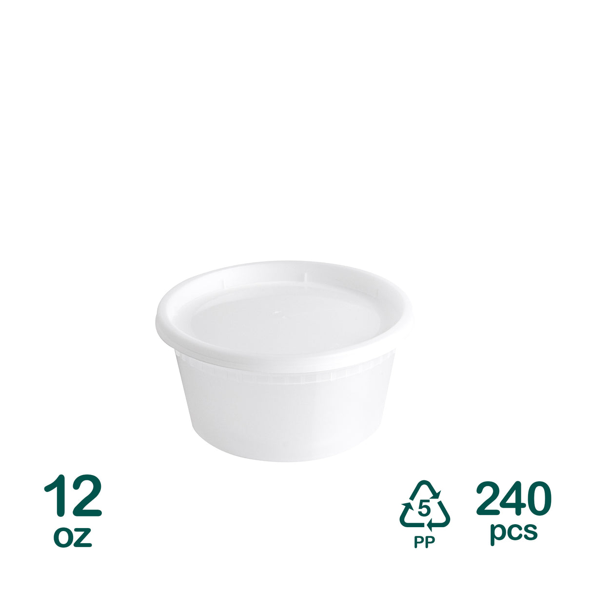 12oz Plastic Deli Containers, 240 sets