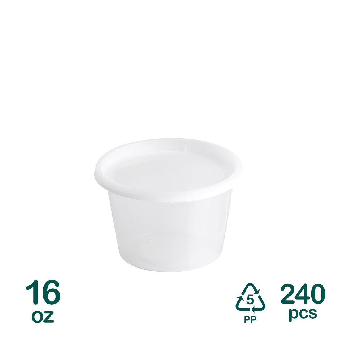 16oz Plastic Deli Containers, 240 sets