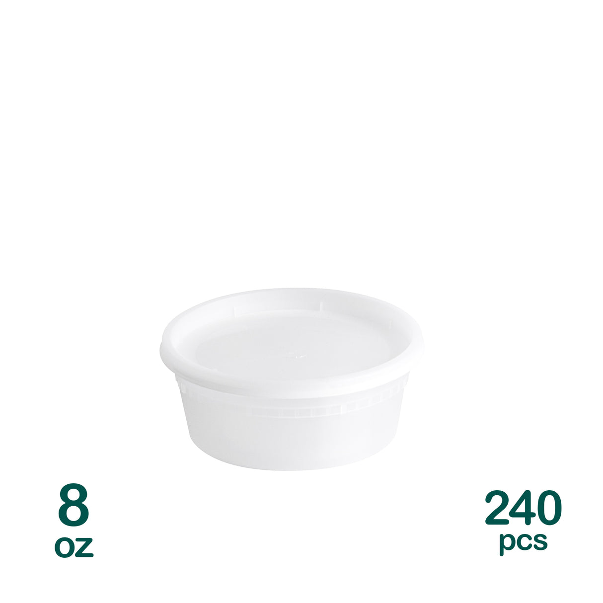 8oz Plastic Deli Containers, 240 sets
