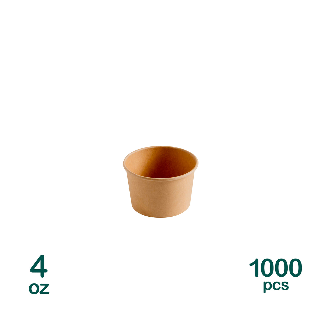 4oz Kraft Paper Cups, 1000 pcs