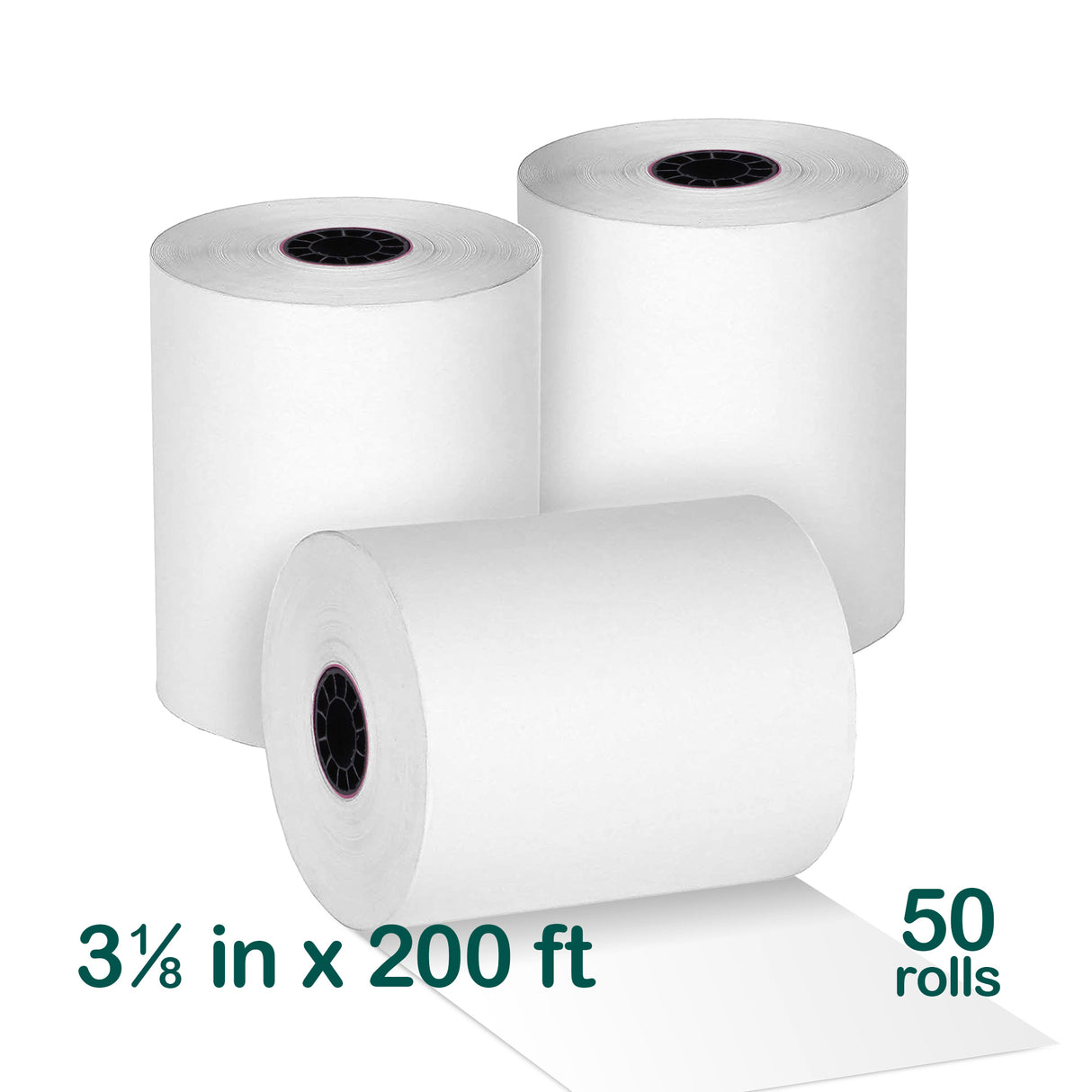 Interact POS Thermal Paper Rolls – 3 1/8" (3.125 in) x 200 ft, 50 Rolls