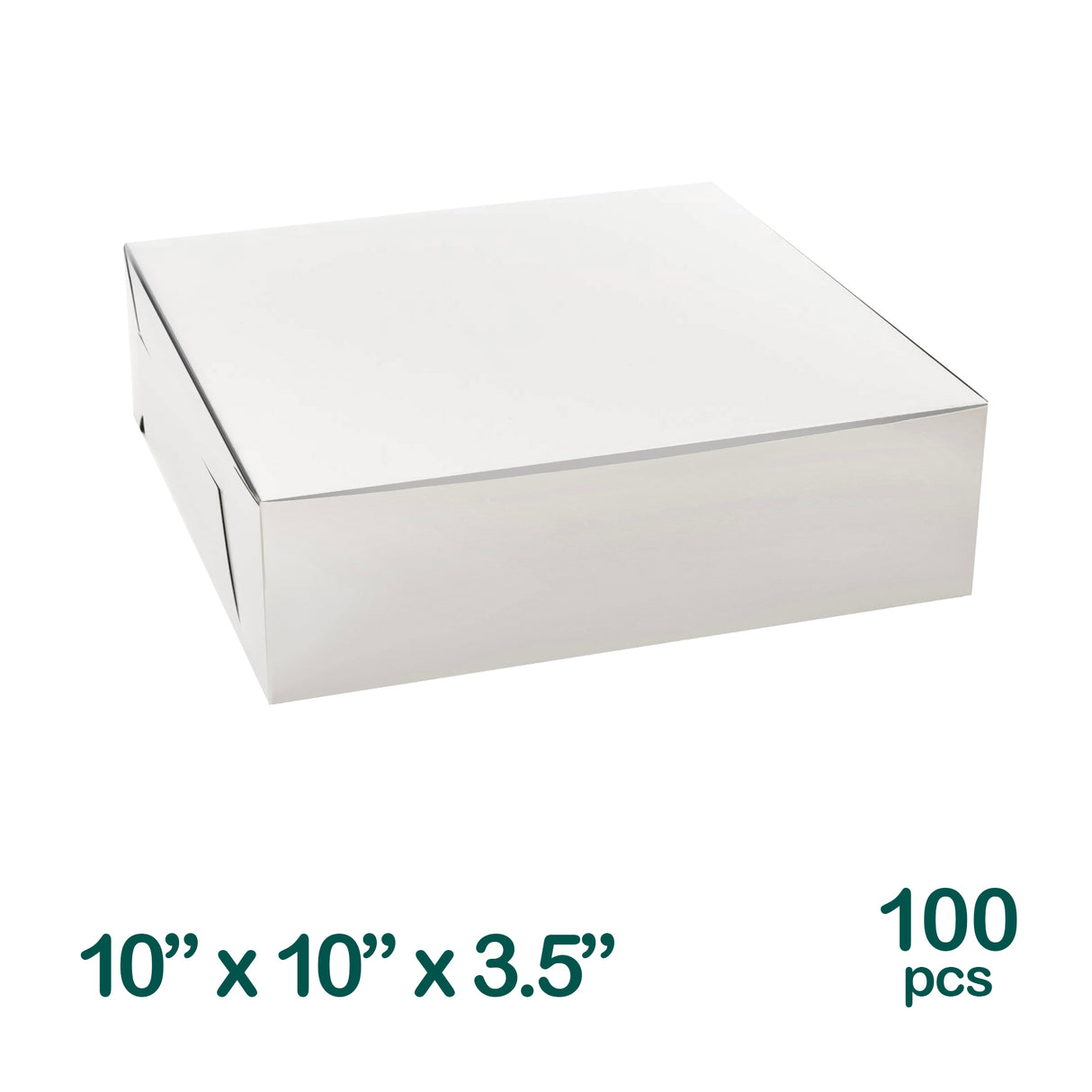 10x10x3.5 inch Cake Boxes, 100 pcs