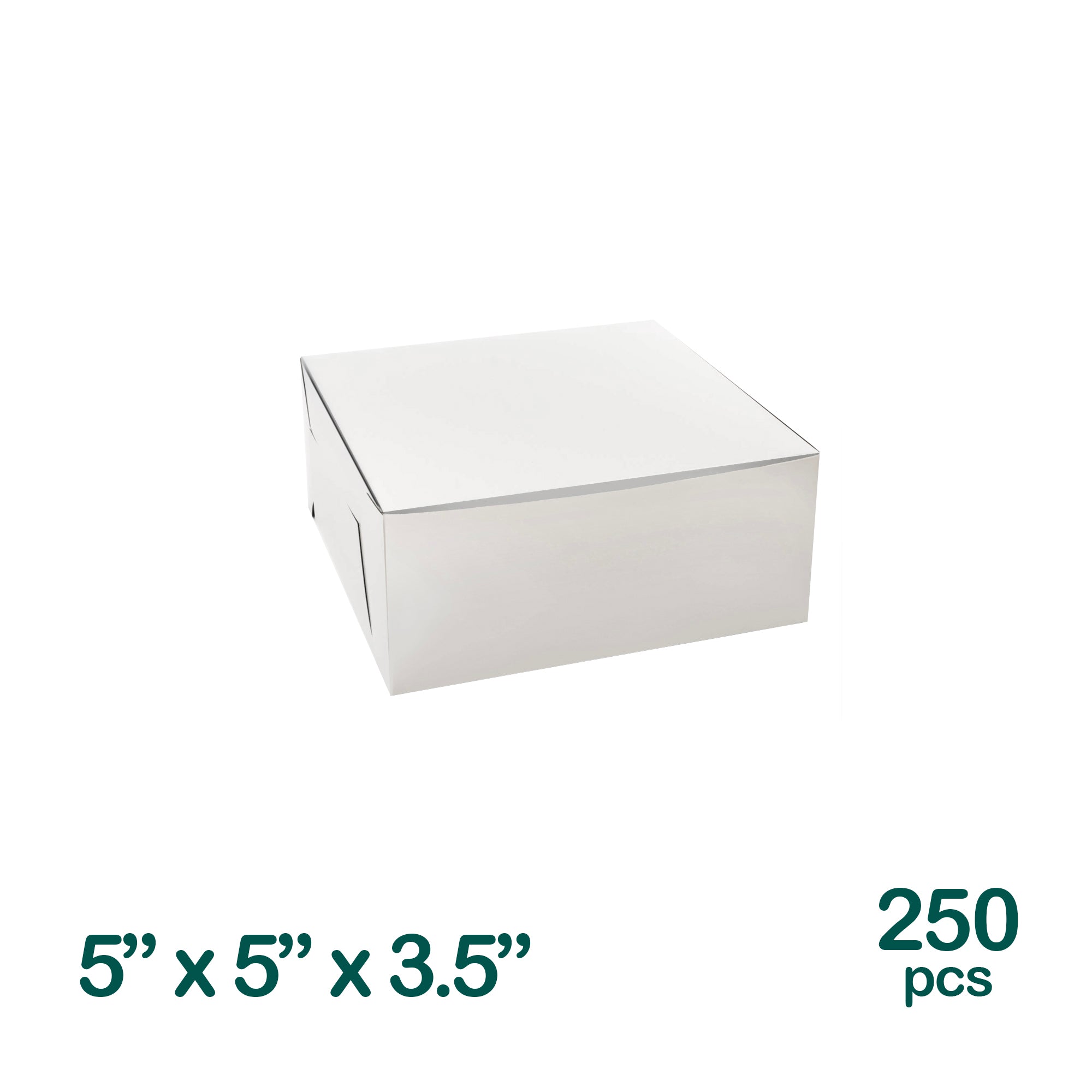 5x5x3.5 inch Cake Boxes, 250 pcs – pakpakgo