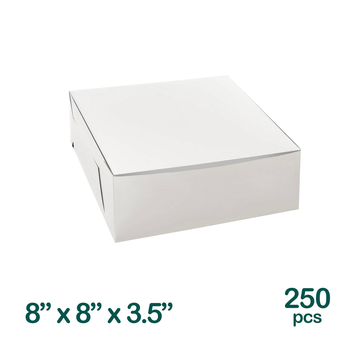 8x8x3.5 inch Cake Boxes, 250 pcs