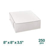 8x8x3.5 inch Cake Boxes, 250 pcs