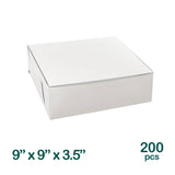 9x9x3.5 inch Cake Boxes, 200 pcs