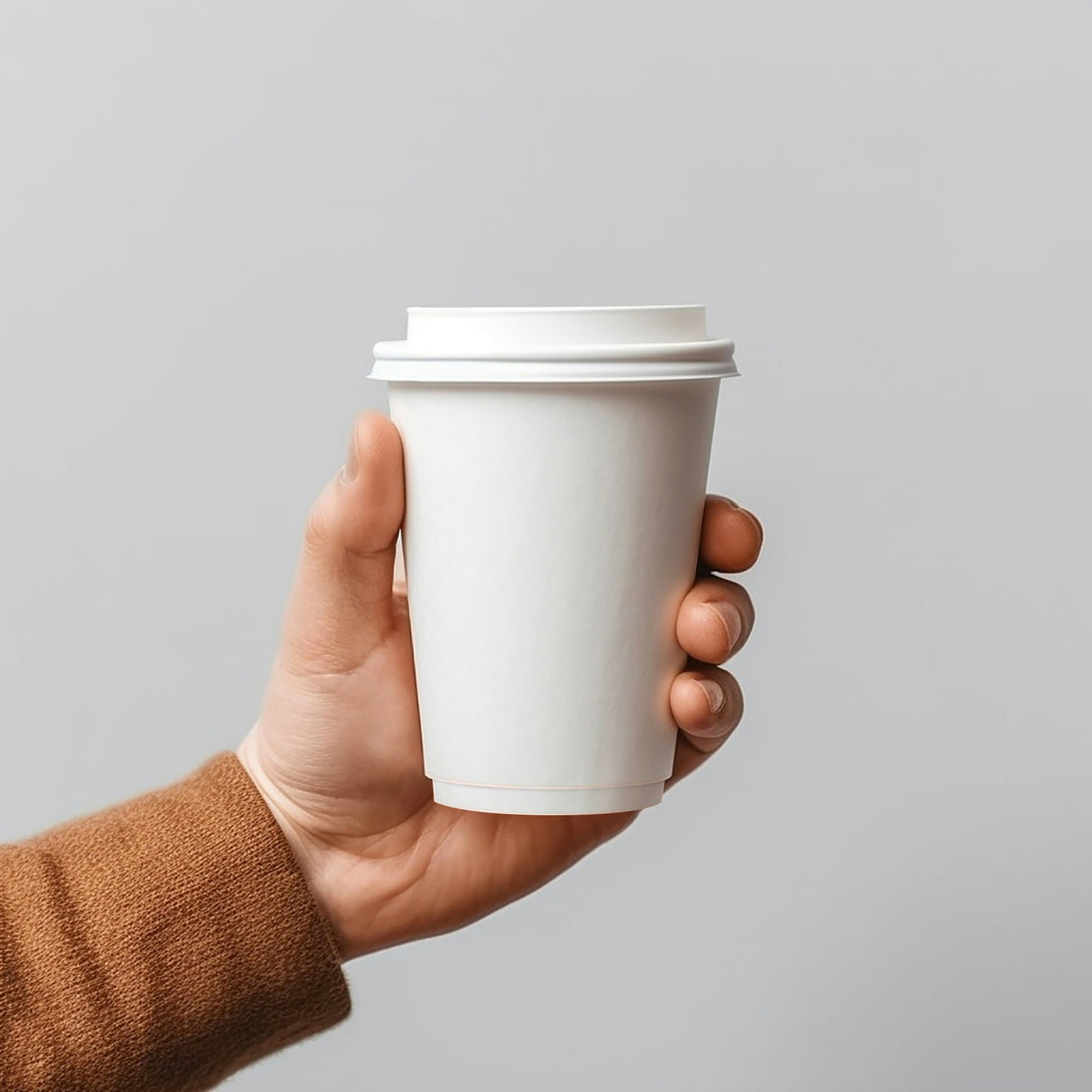 Double Wall White 8oz Paper Cups, 500pcs