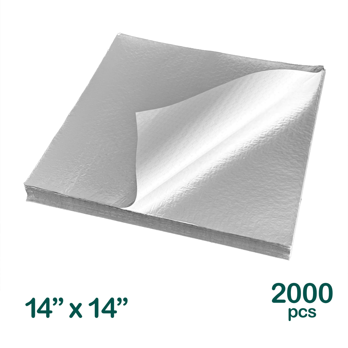 14 x 14 inch Insulated Foil Wrap, 2000 pcs