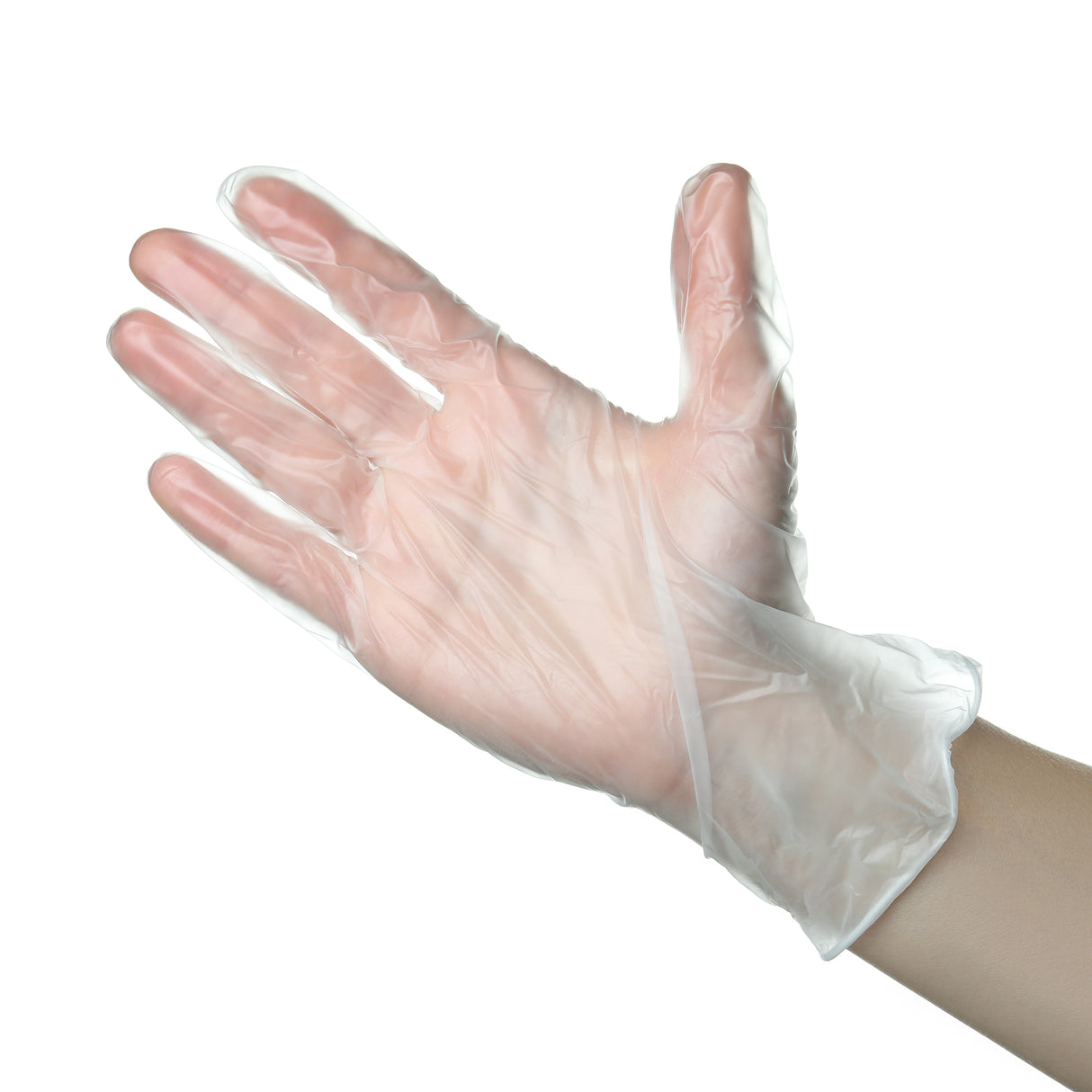 Large Clear Vinyl Gloves, L, 100 pcs