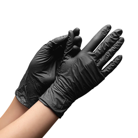 Large Black Nitrile Gloves, 100 pcs