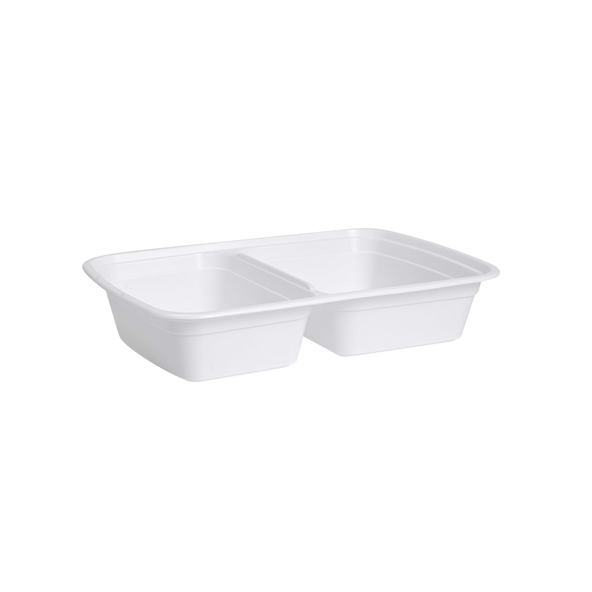 2 Compartment Rectangular Microwavable Containers with Lids