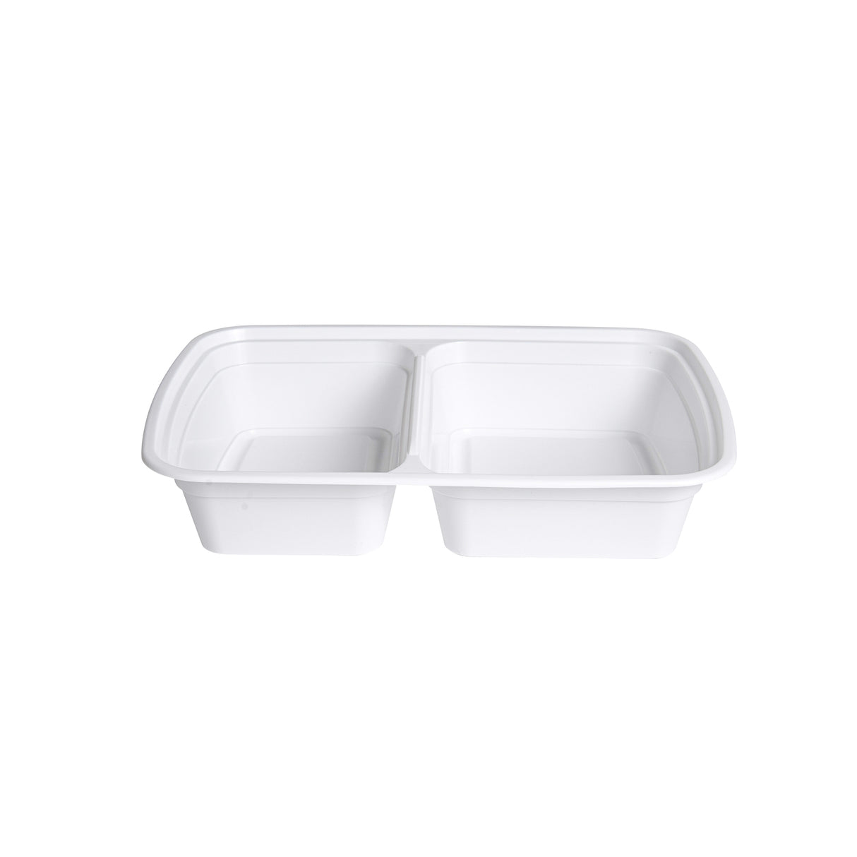 2 Compartment Rectangular Microwavable Containers with Lids