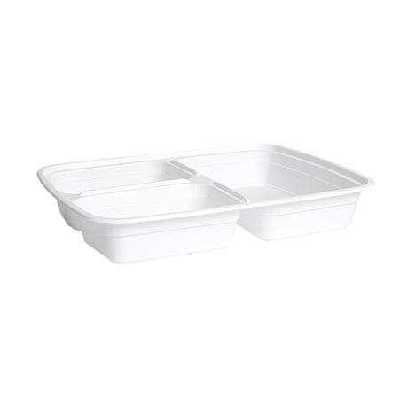 3 Compartment Rectangular Microwavable Containers with Lids